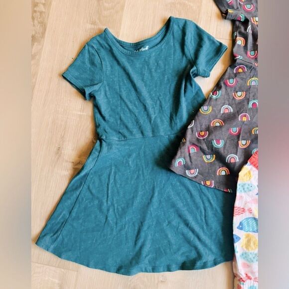 Cat & Jack 5T Toddler Dresses, Rainbows, Unicorns, Summer Lot Bundle - Picture 3 of 6